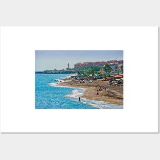 Penoncillo Beach Torrox Costa Spain Posters and Art